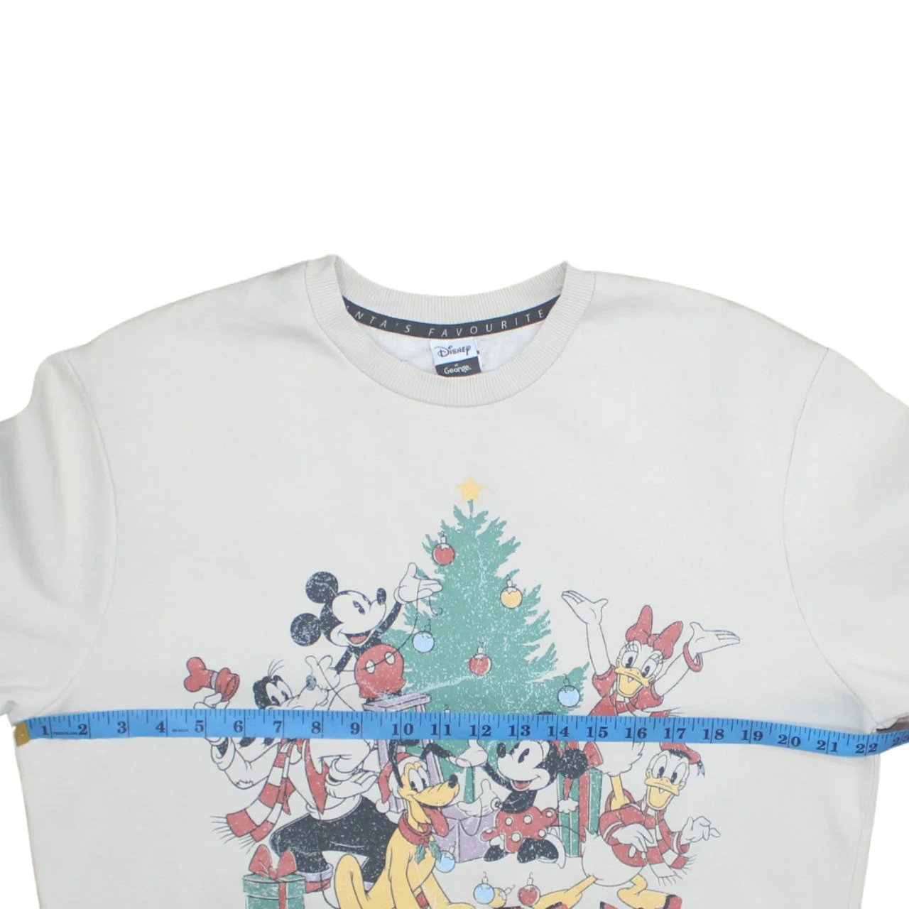 Disney at George Women's White Christmas Sweatshirt Size S 8-10 - Image 2