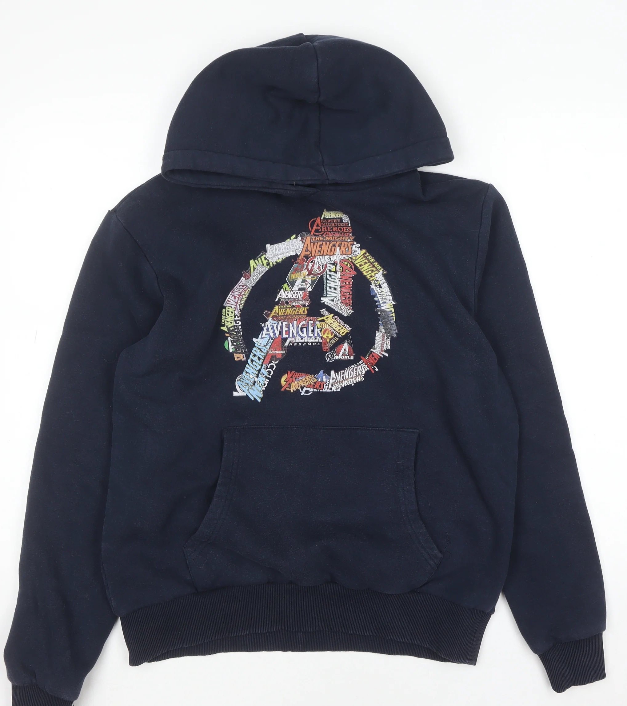 Disney Avengers Blue Pullover Hoodie Men S Fleece Graphic Print