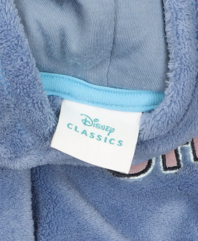 Disney Classics Stitch Blue Fleece Hooded Women's Winter Robe One Size - Image 4