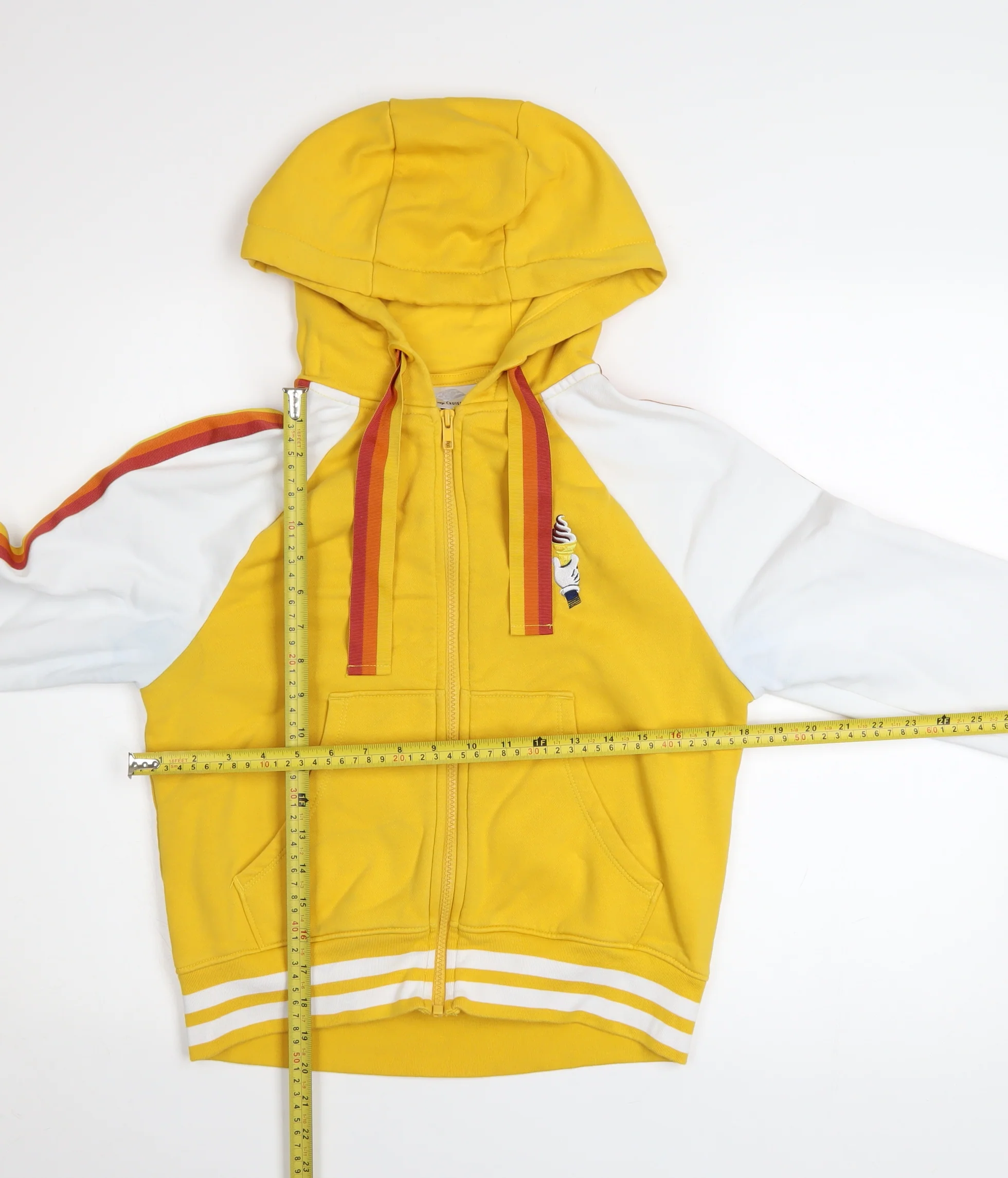 Disney Cruise Line Women's Yellow Full Zip Hoodie XS - Minnie Mouse Retro Style - Image 2