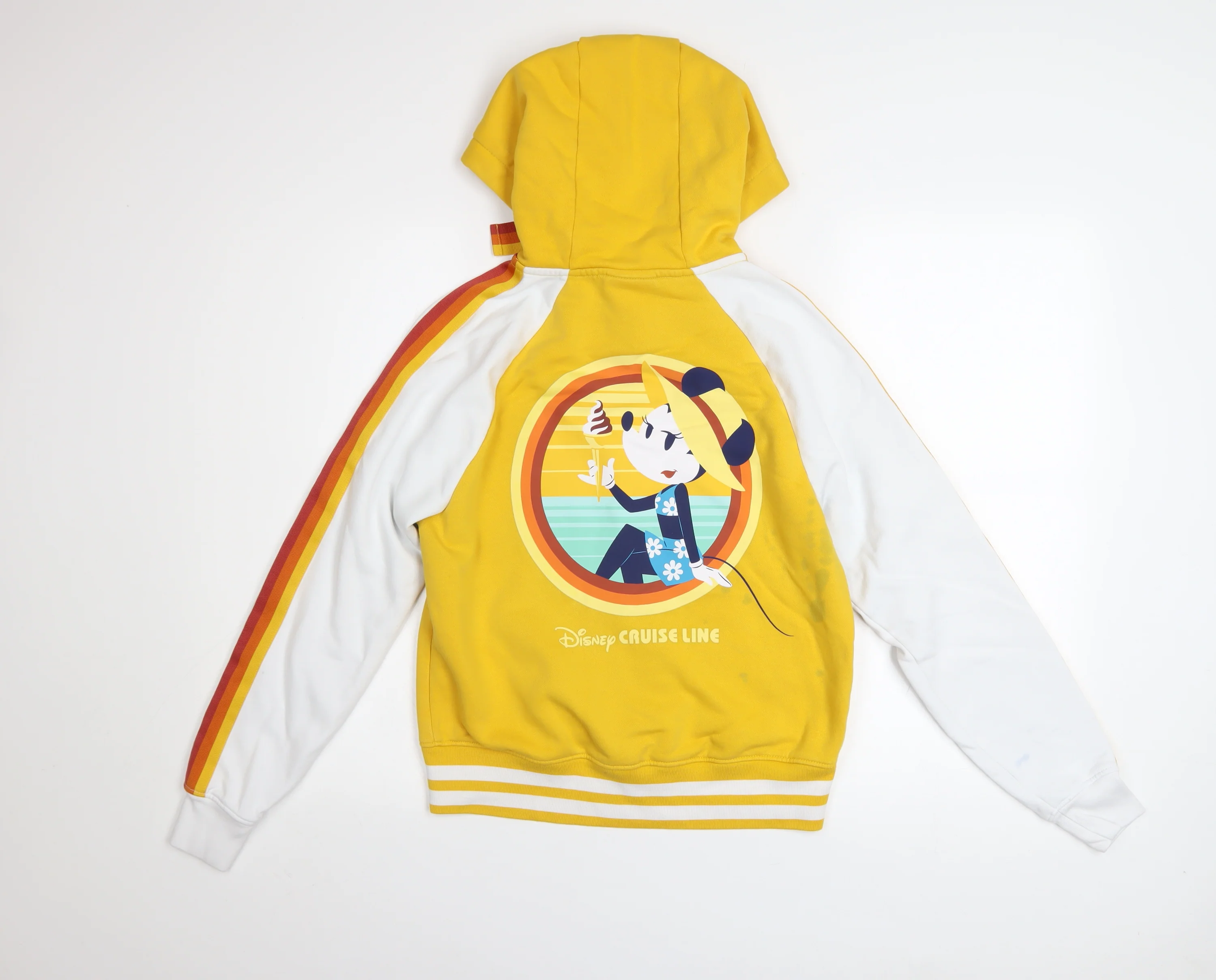 Disney Cruise Line Women's Yellow Full Zip Hoodie XS - Minnie Mouse Retro Style - Image 3