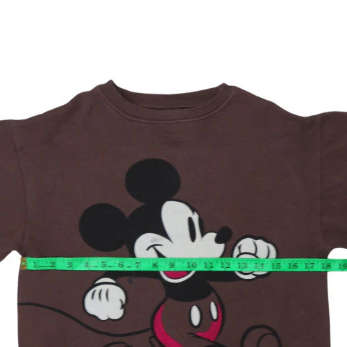 Disney Girls Brown Mickey Mouse Graphic Pullover Sweatshirt Size 10 Years - Image 2