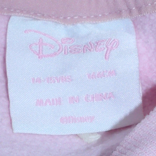 Disney Girls Pink Angel Sweatshirt 14 Years Pullover Crew Neck Cotton Blend - Image 5