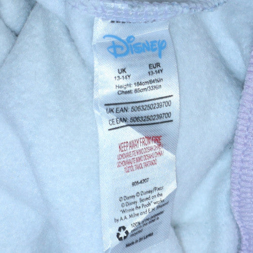 Disney Girls Purple Stitch Hoodie 13-14 Years Pullover Fleece Sweatshirt - Image 5