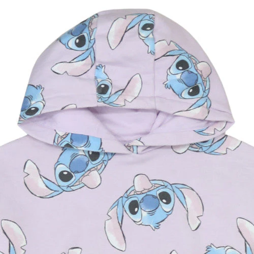 Disney Girls Purple Stitch Hoodie 13-14 Years Pullover Fleece Sweatshirt - Image 8