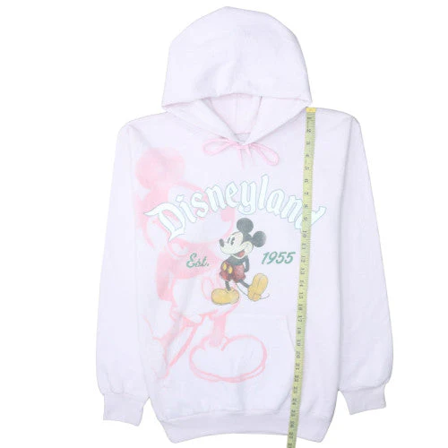 Disney Hanes Womens Pink Hoodie Small Mickey Mouse Disneyland 1955 Pullover - Image 3