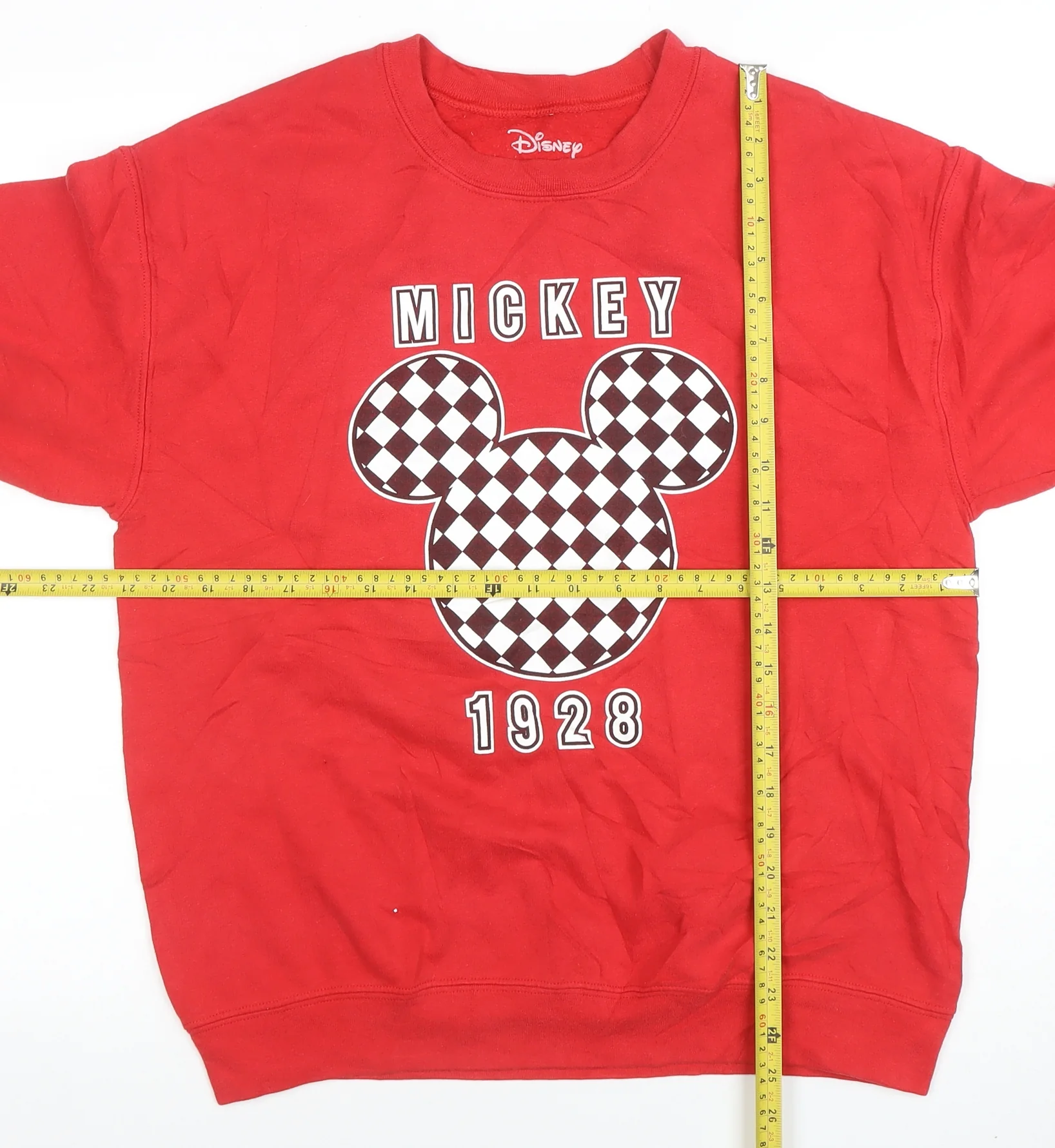 Disney Men's Red Mickey Mouse 1928 Pullover Sweatshirt Size M - Image 2