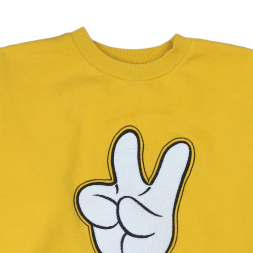 Disney Men's Yellow Graphic Pullover Sweatshirt L - Image 8