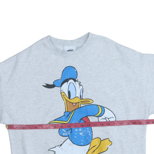 Disney Mickey & Friends Donald Duck Grey Sweatshirt 2XS Women's Casual Pullover - Image 2