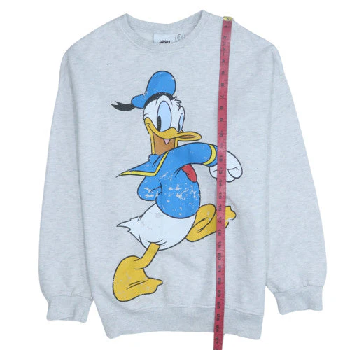 Disney Mickey & Friends Donald Duck Grey Sweatshirt 2XS Women's Casual Pullover - Image 3