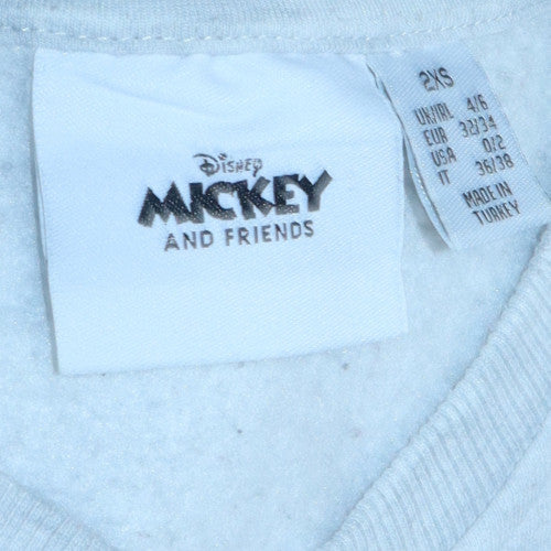 Disney Mickey & Friends Donald Duck Grey Sweatshirt 2XS Women's Casual Pullover - Image 5
