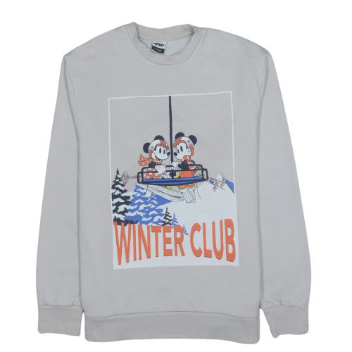 Disney Mickey & Friends George Womens Stone Sweatshirt M Winter Club