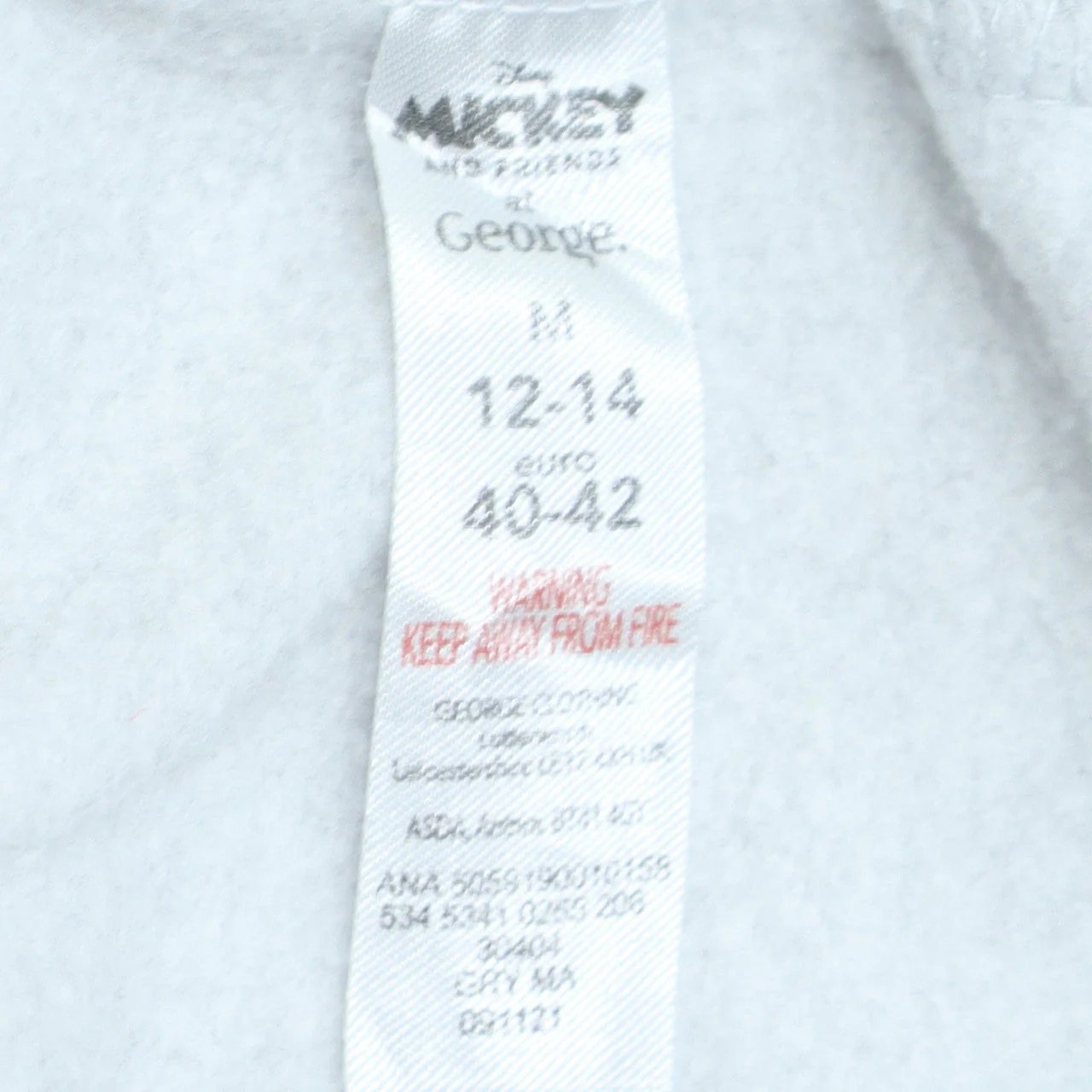 Disney Mickey & Friends Grey Hoodie Women M 12-14 Pullover Sweatshirt - Image 6