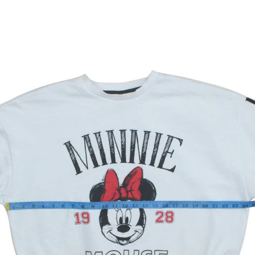Disney Minnie Mouse White Sweatshirt Women's S Crew Neck by George - Image 2