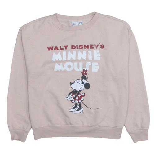 Disney Minnie Mouse Women's Beige Pullover Sweatshirt Size S