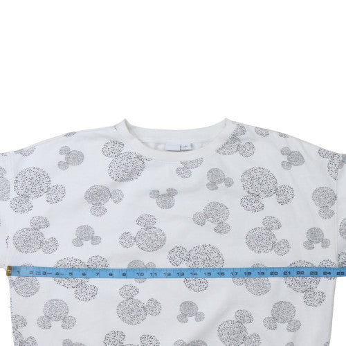Disney Primark Cares Women White Mickey Sweatshirt L 14/16 Crew Neck - Image 3