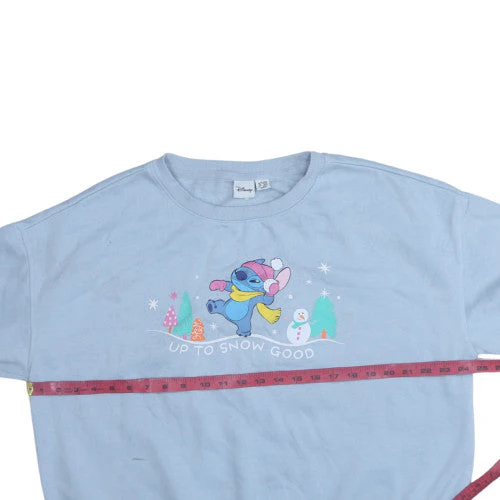 Disney Primark Women Blue L Sweatshirt Stitch Winter Graphic - Image 2