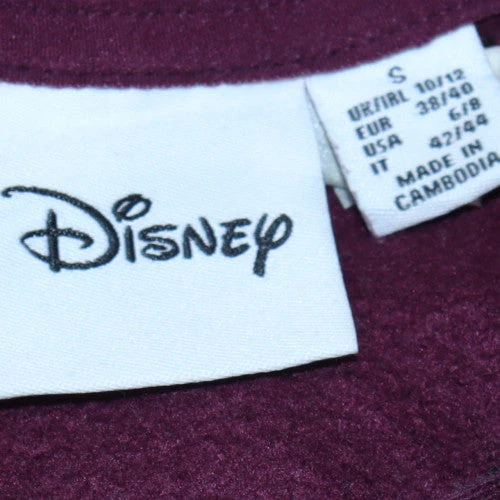 Disney Primark Women Burgundy Hoodie Minnie Small 10/12 Pullover Sweatshirt - Image 5