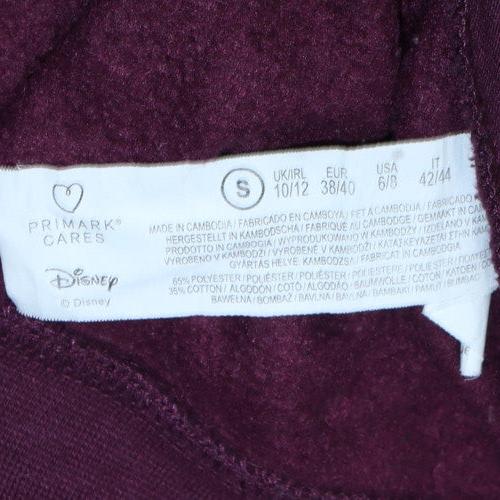 Disney Primark Women Burgundy Hoodie Minnie Small 10/12 Pullover Sweatshirt - Image 6