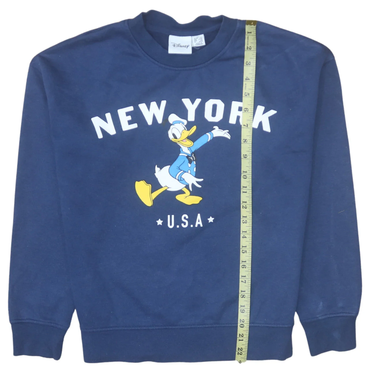 Disney Primark Women Navy Donald Duck New York Sweatshirt XS - Image 3