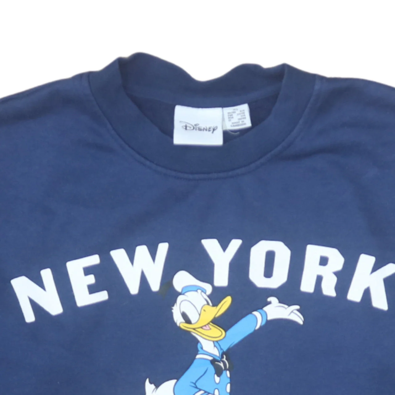 Disney Primark Women Navy Donald Duck New York Sweatshirt XS - Image 7