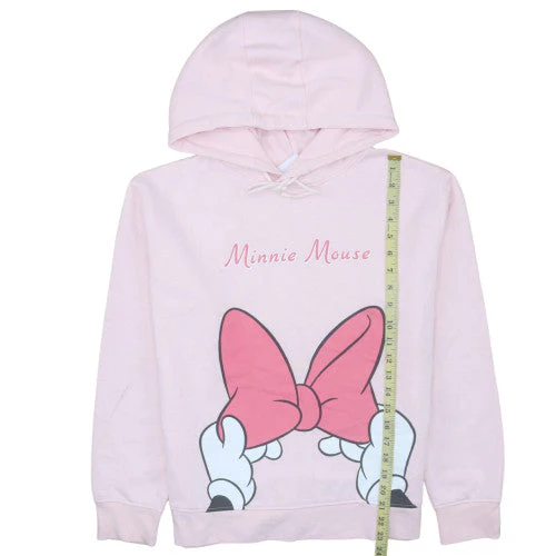 Disney Primark Women Pink Minnie Mouse Pullover Hoodie Size 10/12 - Image 2