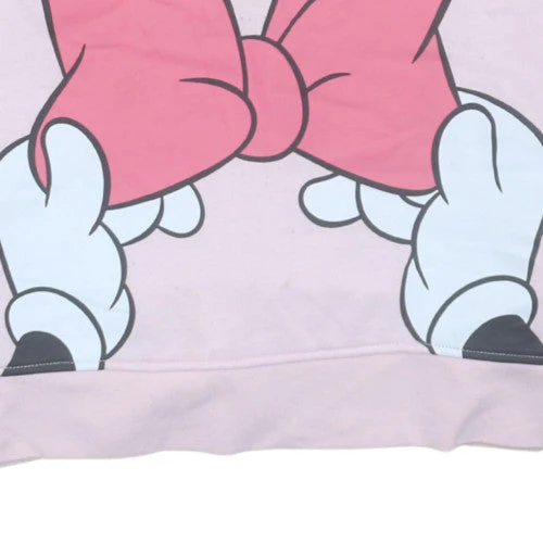 Disney Primark Women Pink Minnie Mouse Pullover Hoodie Size 10/12 - Image 7