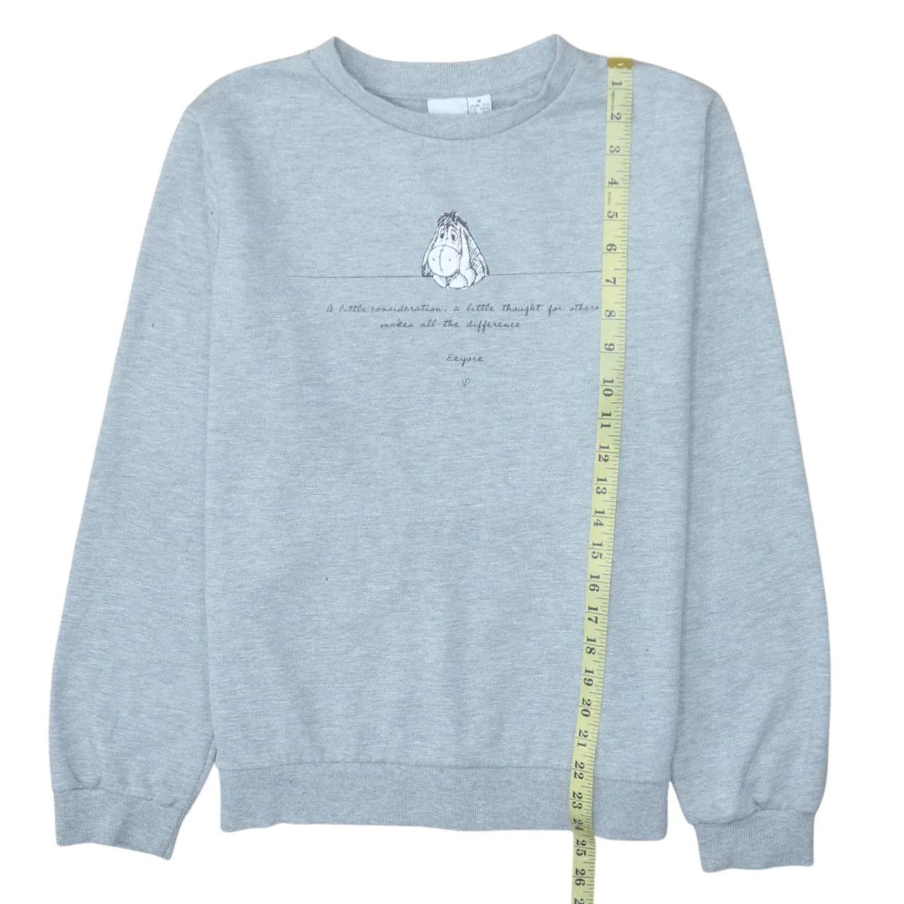 Disney Primark Women’s Grey Eeyore Sweatshirt Size 12/14 M - Image 2