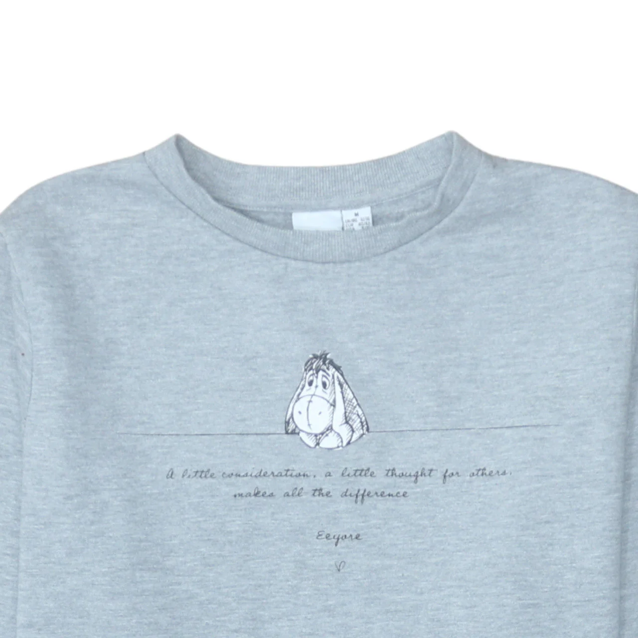 Disney Primark Women’s Grey Eeyore Sweatshirt Size 12/14 M - Image 8