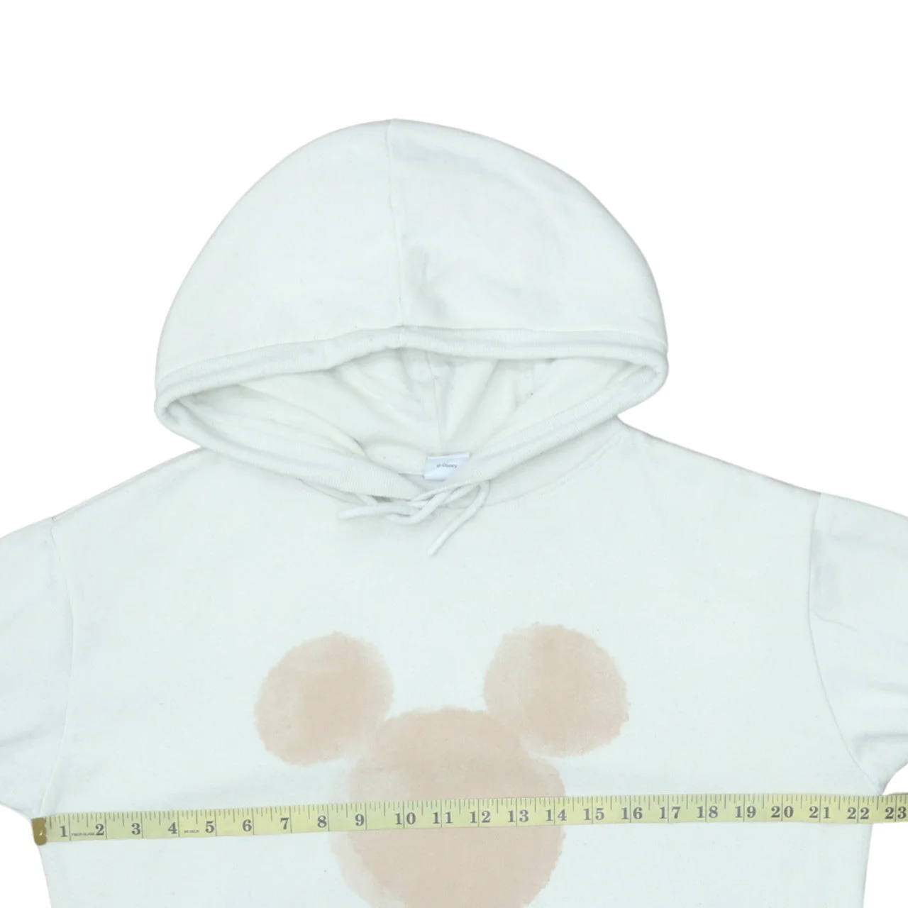 Disney Primark Women White Beige Hoodie Small Pullover Mickey Design - Image 2