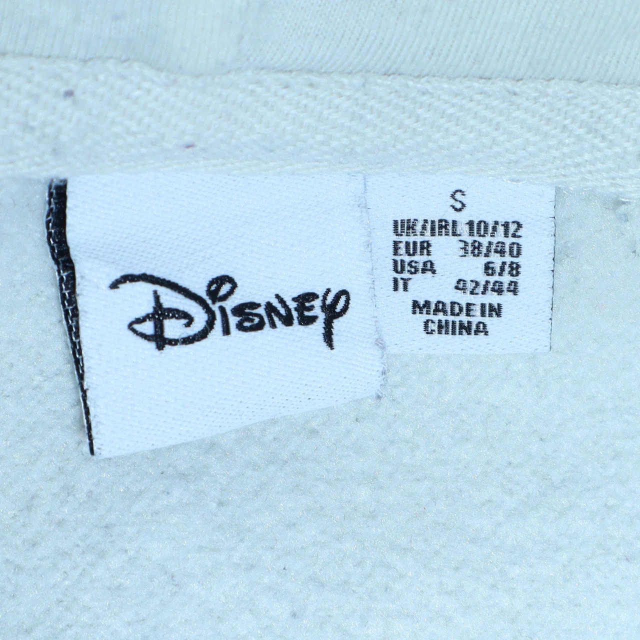 Disney Primark Women White Beige Hoodie Small Pullover Mickey Design - Image 5
