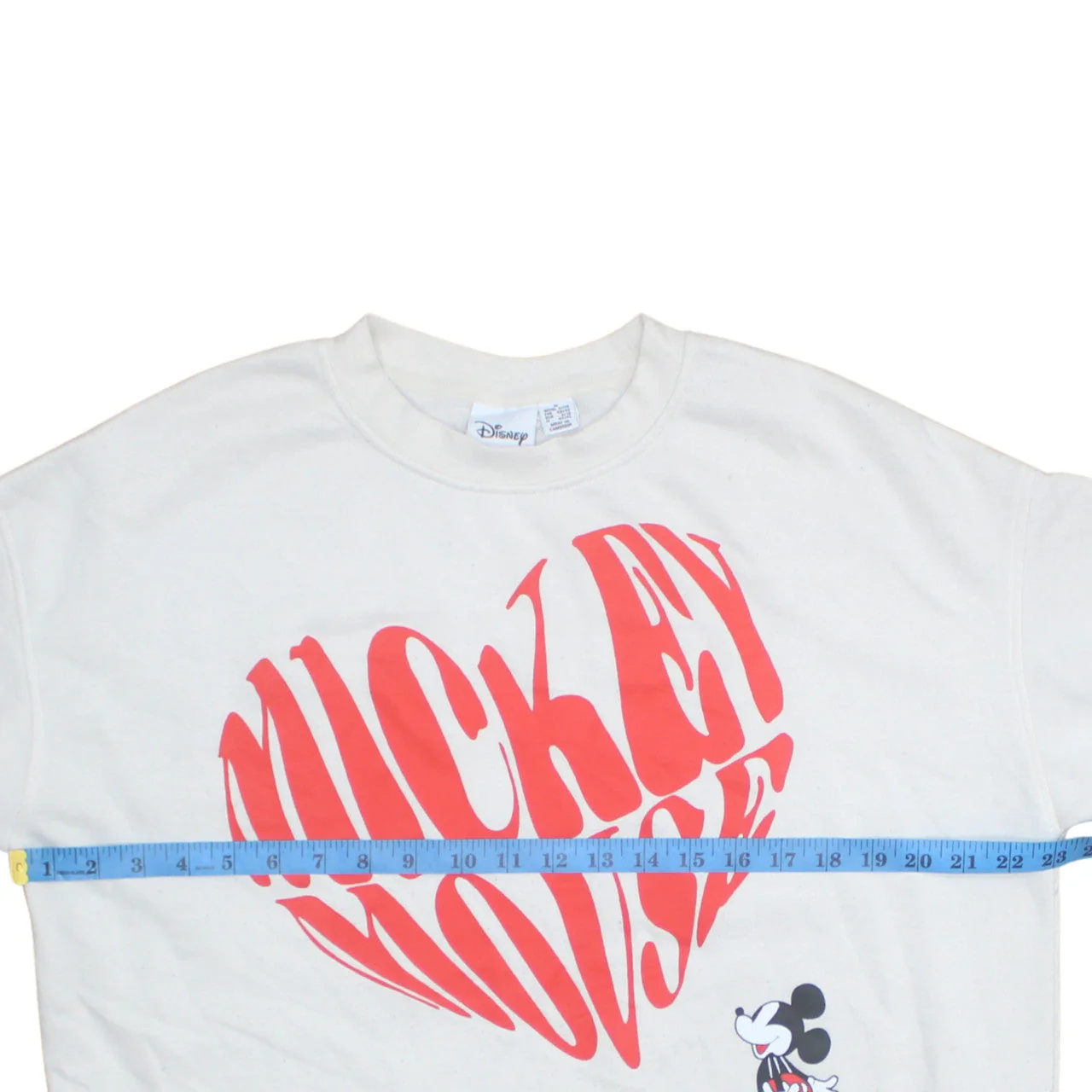 Disney Primark Women White Mickey Mouse Graphic Pullover Sweatshirt M 12/14 - Image 2