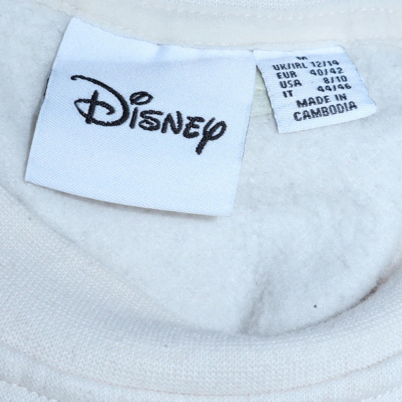 Disney Primark Women White Mickey Mouse Graphic Pullover Sweatshirt M 12/14 - Image 5