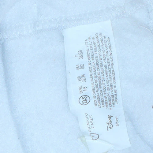 Disney Primark Women White Mickey Mouse Pullover Hoodie Size 2XS - Image 6