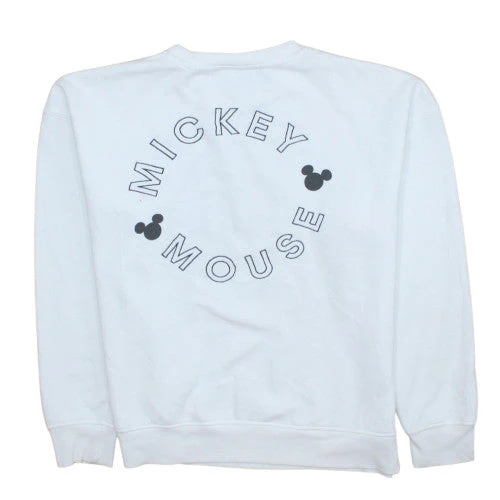 Disney Primark Women White Mickey Mouse Sweatshirt Size S 10/12 - Image 4