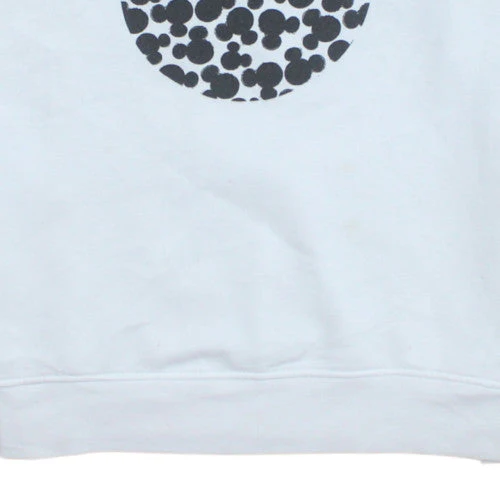 Disney Primark Women White Mickey Mouse Sweatshirt Size S 10/12 - Image 7