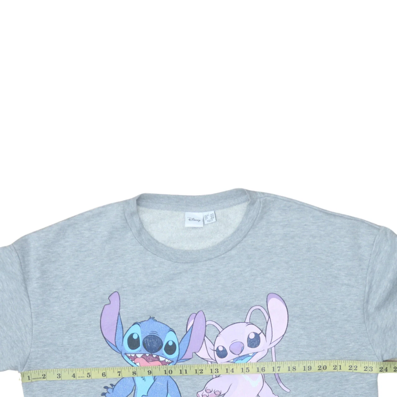 Disney Primark Womens Grey Stitch & Angel Sweatshirt L Cotton Blend - Image 2