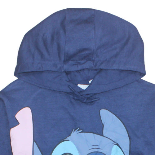Disney Stitch Blue Hoodie Womens 2XS Pullover Casual Cotton Primark - Image 8