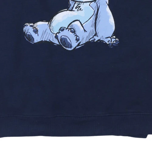 Disney Stitch Blue Teens Pullover Sweatshirt M Fleece Graphic - Image 8