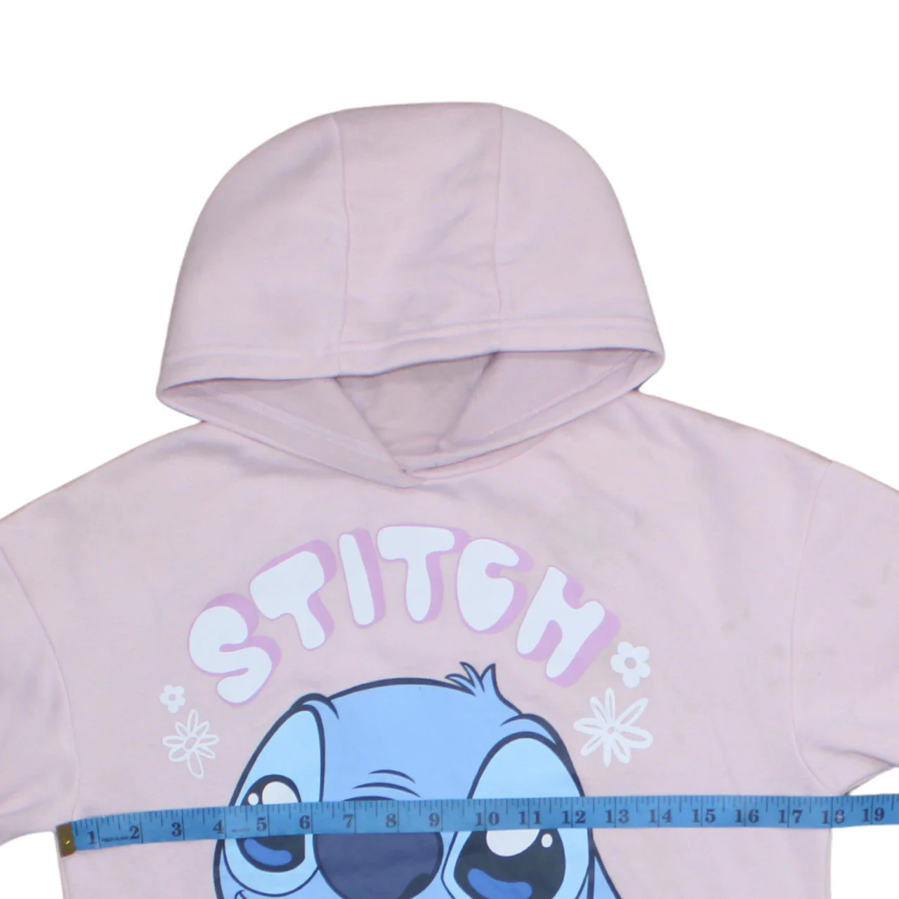 Disney Stitch Girls Pink Hoodie 11-12 Years Pullover Sweatshirt by Primark - Image 3