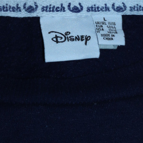 Disney Stitch Navy Blue Womens L Sweatshirt Pullover Casual - Image 6