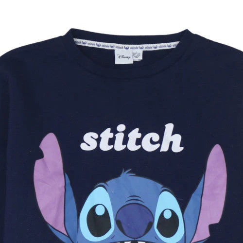Disney Stitch Navy Blue Womens L Sweatshirt Pullover Casual - Image 7