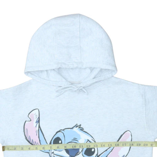 Disney Stitch Womens Light Grey Hoodie Size S Primark Cares Pullover - Image 3
