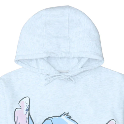 Disney Stitch Womens Light Grey Hoodie Size S Primark Cares Pullover - Image 8
