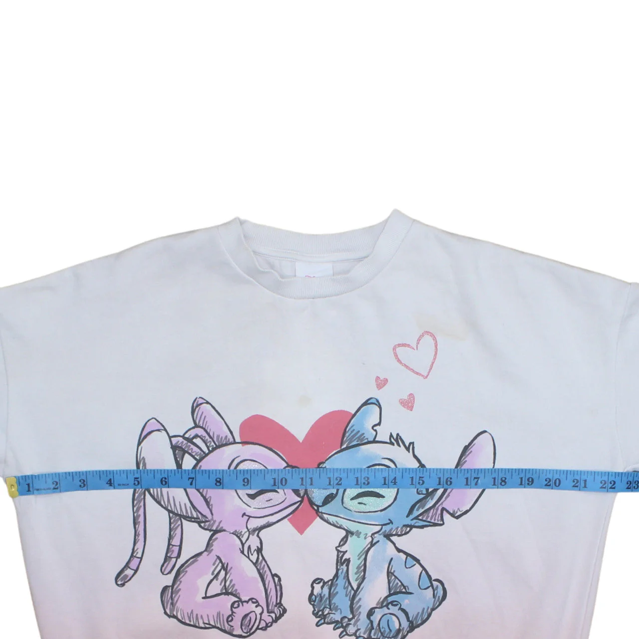 Disney Teens Pink Gradient Stitch & Angel Sweatshirt 13-14Y Pullover - Image 2