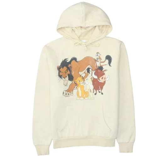 Disney The Lion King Beige Hoodie Women M Pullover Hooded Sweatshirt