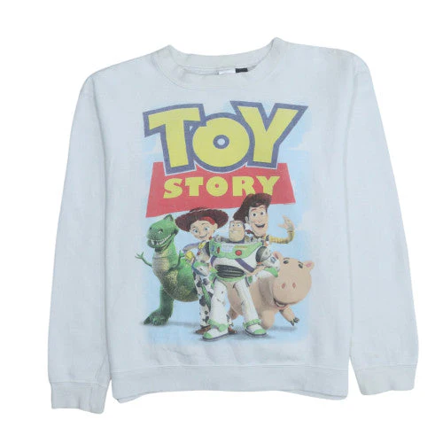 Disney Toy Story White Graphic Pullover Sweatshirt Teens S