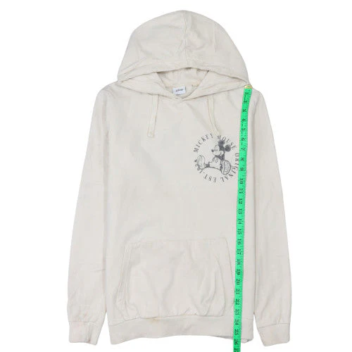 Disney Women Beige Mickey Mouse Pullover Hoodie Size 10 M Cotton - Image 3