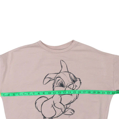 Disney Women Beige Thumper Sweatshirt Size S Crew Neck Pullover - Image 2