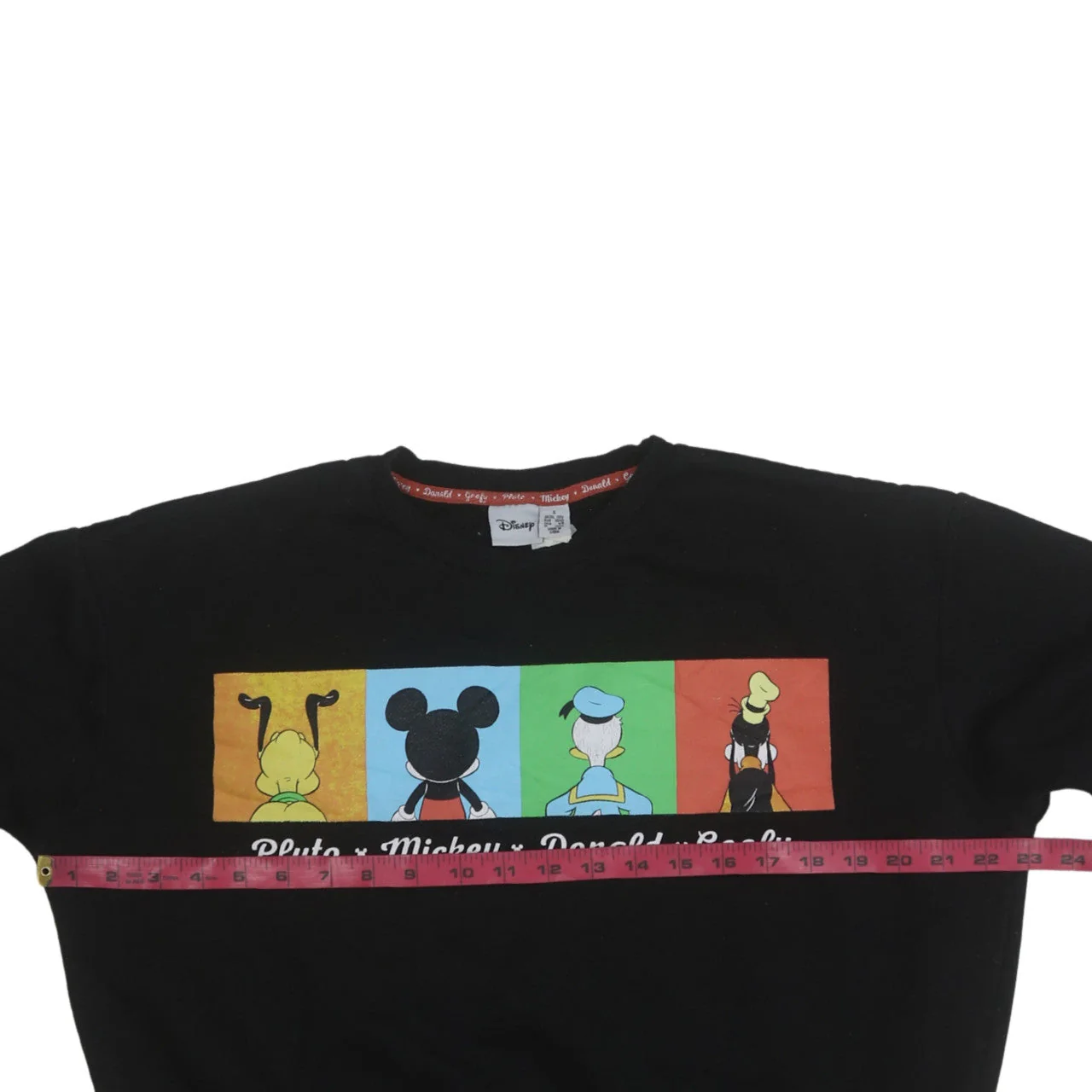 Disney Women Black Mickey Donald Goofy Sweatshirt Size S 10/12 - Image 3